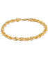 Фото #1 товара Men's Glitter Rope Bracelet in 10k Gold