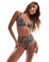 Фото #2 товара ASOS DESIGN Mila mesh high waist thong in leopard print