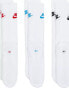 Фото #2 товара Nike Everyday Essential 3 pack socks in white with coloured logo