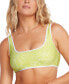 Фото #1 товара Juniors' Tropicoco Reversible Scoop-Neck Bikini Top