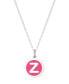 ფოტო #29 პროდუქტის Mini Initial Pendant Necklace in Sterling Silver and Hot Pink Enamel, 16" + 2" Extender