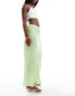 Фото #4 товара Vero Moda seam detail fluid maxi skirt in lime green