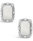 ფოტო #6 პროდუქტის Diamond Accent & Opal (3/4 ct. t.w.) Stud Earrings in Sterling Silver (Also Available in Aquamarine)