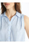 LCW ECO Gömlek Yaka Çizgili Poplin Kadın Bluz