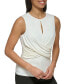 Фото #4 товара Women's Jewel-Neck Cross-Wrap Sleeveless Top