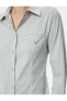 Klasik Gömlek Uzun Kollu Düğmeli Cep Detaylı