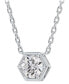 Фото #3 товара De Beers Forevermark diamond Honeycomb Solitaire Pendant Necklace (1/4 ct. t.w.) in 14k White or Yellow Gold, 16" + 2" extender