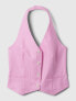 Linen-Cotton Halter Vest