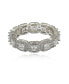 Suzy Levian Sterling Silver Cubic Zirconia Princess Cut Eternity Band Ring