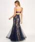 Фото #2 товара Juniors' Sequin-Pattern Mesh Mermaid Gown, Created for Macy's