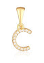 Фото #1 товара Gold-plated pendant with zircons letter "C" SVLP0948XH2BIGC