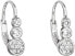 Silver earrings with zircon in white 11179.1