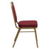Фото #1 товара Hercules Series Trapezoidal Back Stacking Banquet Chair In Burgundy Patterned Fabric - Gold Frame