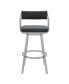Фото #2 товара Scranton Swivel Modern Metal and Faux Leather Bar and Counter Stool