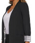 Фото #4 товара Women's Roll Sleeve Open Front Blazer, Regular and Petite Sizes