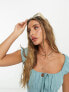 Фото #2 товара ASOS DESIGN cap sleeve ruched midi tea dress in dusty blue