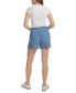 Фото #5 товара Women's Smocked-Waist Double-Crepe Pull-On Cotton Shorts