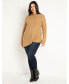 ფოტო #2 პროდუქტის Plus Size Asym Detail Sweater