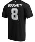 Фото #3 товара Men's Drew Doughty Black Los Angeles Kings Authentic Stack Name and Number Team T-shirt