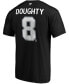 Men's Drew Doughty Black Los Angeles Kings Authentic Stack Name and Number Team T-shirt