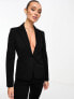 Фото #1 товара Mango slim blazer in black