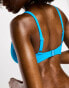 Фото #4 товара ASOS DESIGN Fuller Bust mix and match step front underwired bikini top In bright blue