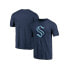 Фото #1 товара Seattle Kraken Men's Vintage Tri-blend Prime Logo T-shirt