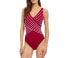 Фото #1 товара Gottex Womens Embrace Crossover One Piece Swimsuit Red Size 48