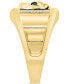 ფოტო #3 პროდუქტის EFFY® Men's Onyx, Diamond (1/5 ct. t.w.) & Emerald (1/20 ct. t.w.) Panther Signet Ring in 14k Gold