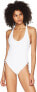 Фото #1 товара Body Glove Women's 183766 Ruched Side V-Neck One Piece Swimsuit Size L