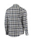 Фото #3 товара Men's Navy and Gray Washington Capitals Ease Plaid Button-Up Long Sleeve Shirt