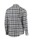 Men's Navy and Gray Washington Capitals Ease Plaid Button-Up Long Sleeve Shirt