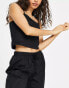 ASOS DESIGN Petite mix & match cotton pyjama trouser in black