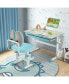 Фото #7 товара Height-Adjustable Kids Desk with Tilt Desktop and Book Stand