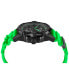 ფოტო #2 პროდუქტის Men's The Skull Green Silicone Strap Watch 44mm