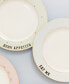 Slogan Dinner Plates, Set of 4