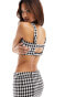 Фото #8 товара ASOS DESIGN co-ord boucle bralet in mono houndstooth