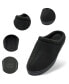 Фото #16 товара Mens Memory Foam Fleece Clog Slippers Wide Warm Slip On House Shoes