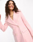 Фото #6 товара Forever New Petite oversized open maxi coat in powder pink