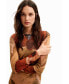 ფოტო #3 პროდუქტის Women's Landscape knit midi dress