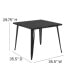 Фото #10 товара Adana 35.5" Square Metal Dining Table For Indoor And Outdoor Use