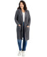 Фото #1 товара Petite Open-Front Long-Sleeve Hooded Cardigan, Created for Macy's