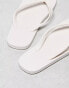 Jack & Jones logo flip flop in off white