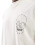 Jack & Jones Originals oversized t-shirt with skull back print in grey