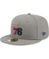 Фото #4 товара Men's Gray Philadelphia 76ers Color Pack 59FIFTY Fitted Hat