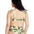 Women's Peony Botanical Print Underwire Bikini Top - Agua Bendita