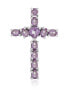 Silver pendant with amethyst Cross AMEAGH1
