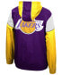 ფოტო #4 პროდუქტის Men's Los Angeles Lakers Highlight Reel Windbreaker Half-Zip Hoodie Jacket