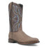 Dingo Saw Buck Embroidered Lizard Print Round Toe Cowboy Mens Brown Casual Boot