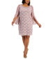 Фото #1 товара Plus Size Sequined Lace Sheath Dress